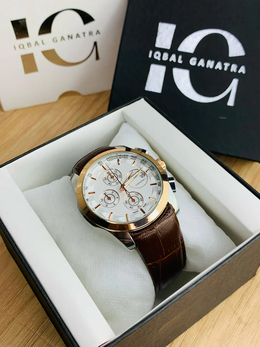 Branded Chronograph working Watch (Brown Gold)