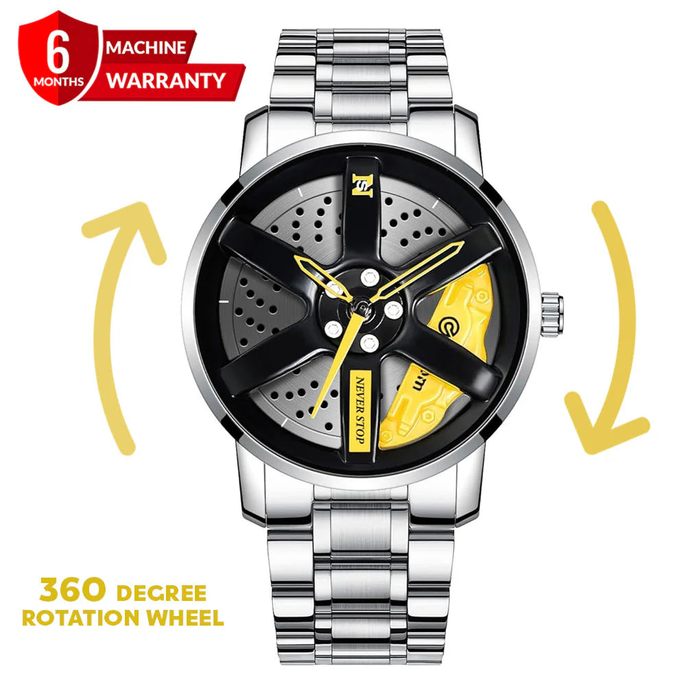 NS - Never Stop 360 Rotation Wheel Chain Watch